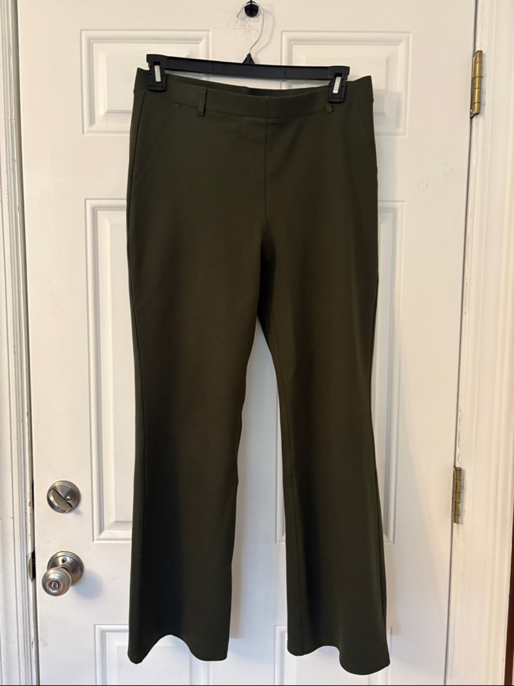 Quince Ultra Stretch Ponte Bootcut Pants Olive Green Women's large Petite